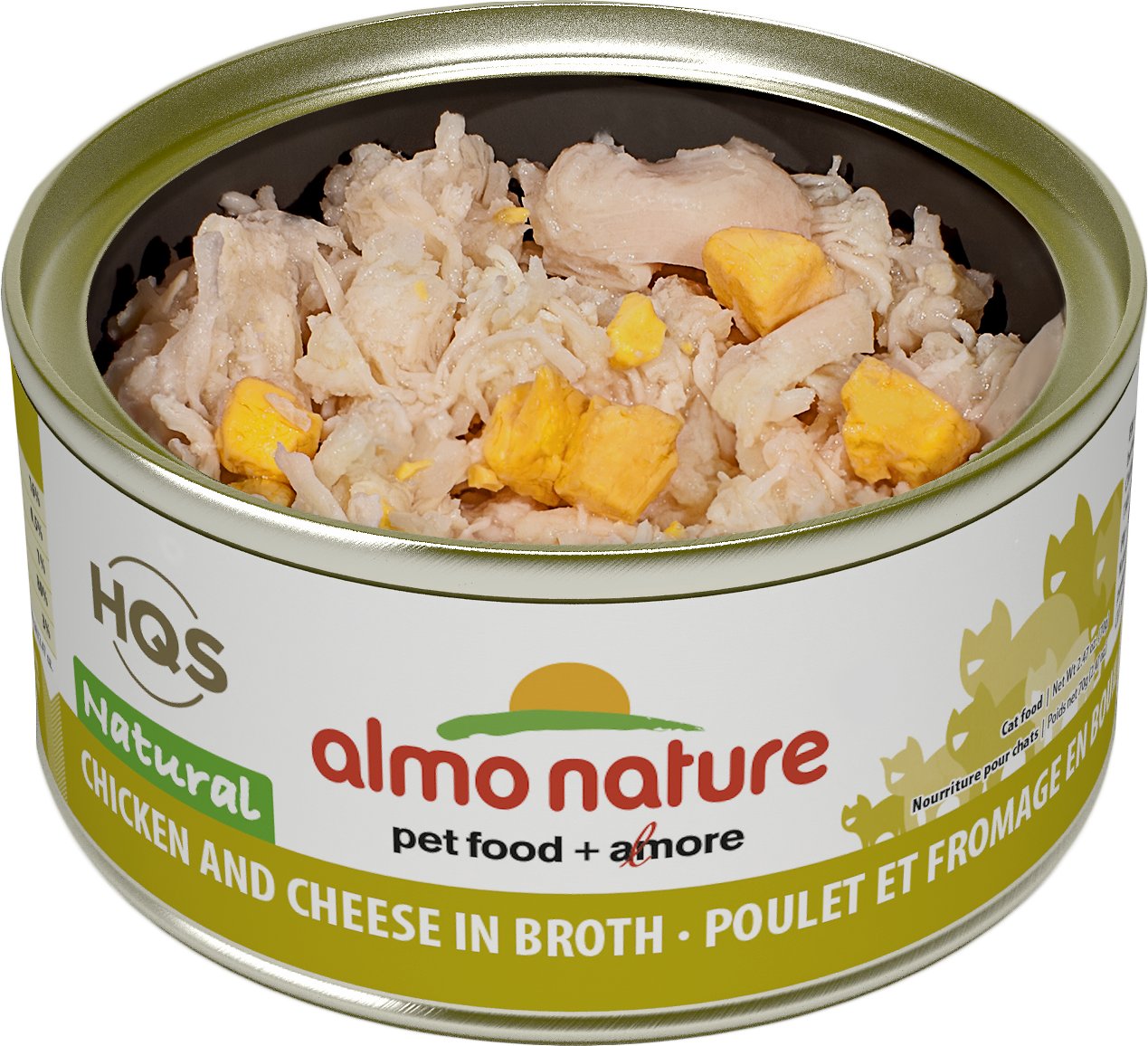 Almo Nature - HQS Natural Chicken and Cheese in Broth (Wet Cat Food)